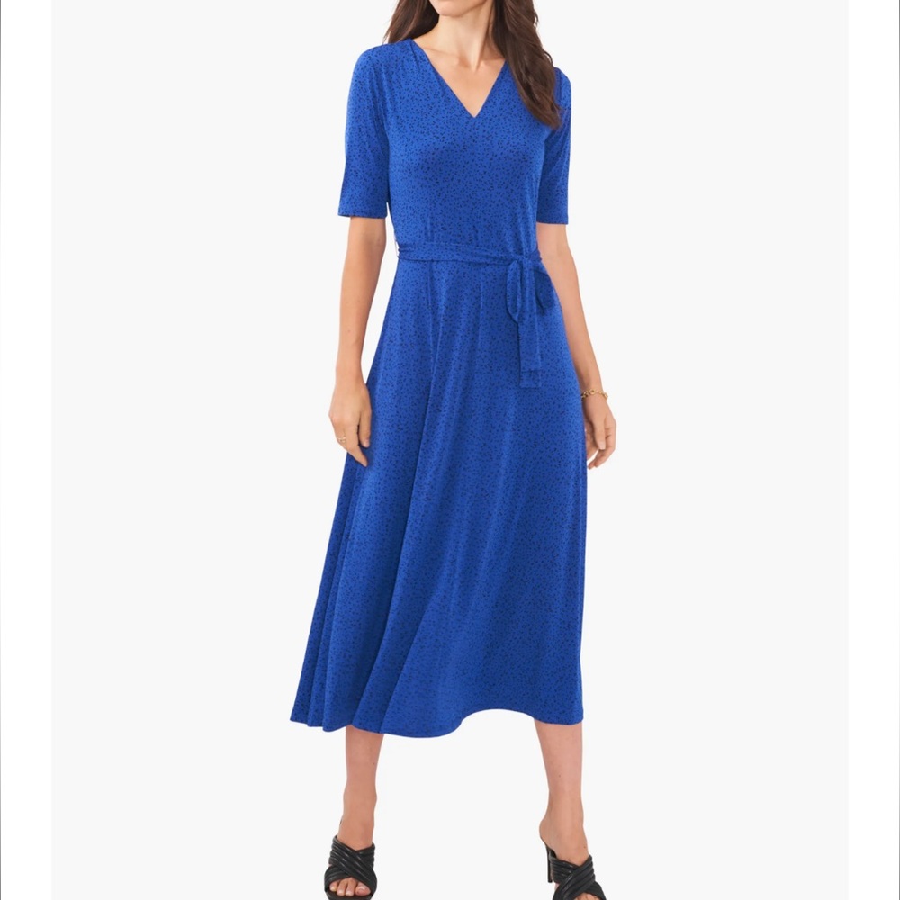 NWOT Chaus Tie Belt Midi Dress Large